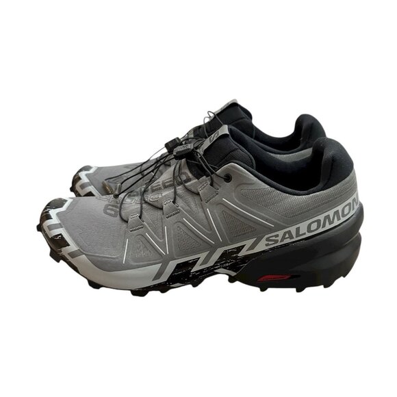 Salomon SPEEDCROSS 6 Trail Running Shoe Mens Size 12 Black Gray Outdoors Comfort - Picture 2 of 9